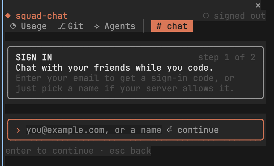 The sign-in card: step 1 of 2, enter your email